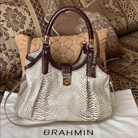 Brahmin Handbags - Brahmin Elisa Creme Rhodes NWOT